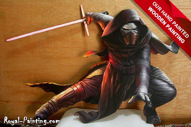 Hand Painted Painting On Wood : Wooden Painting,Man